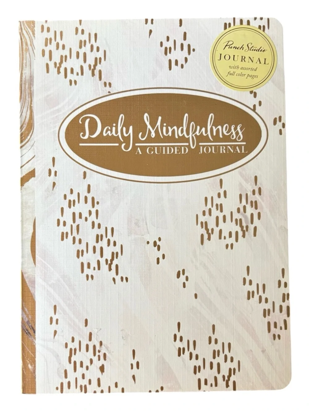 Punch Studio Daily Mindfulness Guided Journal - Cream & Gold Accents